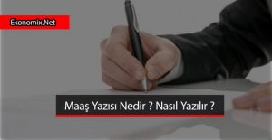 maaş yazısı nedir