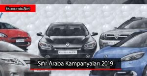 sıfır faizli araba kampanyası 2019