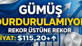 gümüş 115 doları aştı rekor üstüne rekor