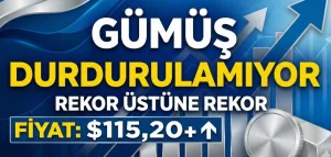gümüş 115 doları aştı rekor üstüne rekor
